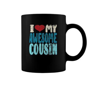 Cousins I Love My Awesome Cousin Matching Distressed Coffee Mug | Mazezy