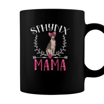 Cute Funny Sphynx Mama Gift Grandma Cat Lover Mom Fur Mama Coffee Mug - Seseable