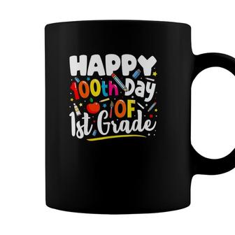 Cute Happy 100Th Day Of School 1St Grade Teacher Gift Coffee Mug - Seseable