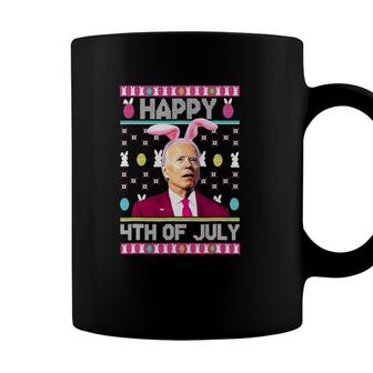 Cute Joe Biden Happy 4Th Of July Confused Easter Biden Bunny Coffee Mug - Seseable