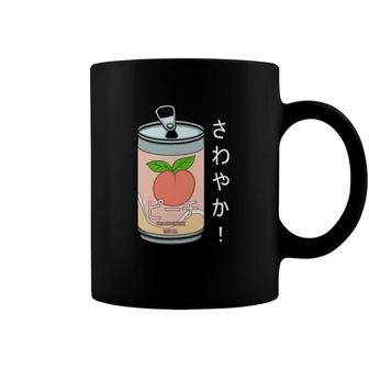 Cute Pink Peach Milk Japanese Kawaii Retro 90S Anime Coffee Mug | Mazezy