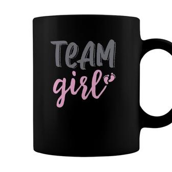 Cute Pink Team Girl Gender Reveal Party Idea Coffee Mug - Seseable