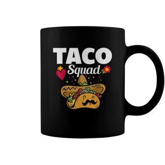 Cute Taco Squad Funny Mexican Food Lover Coffee Mug - Seseable