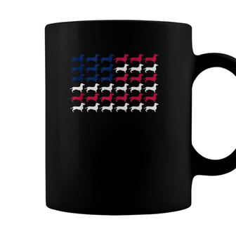 Dachshund American Flag Usa Patriotic Dog Lover 4Th Of July Coffee Mug - Seseable