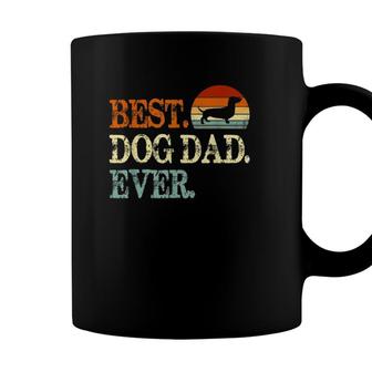 Dachshund Best Dog Dad Ever Retro Vintage Coffee Mug - Seseable