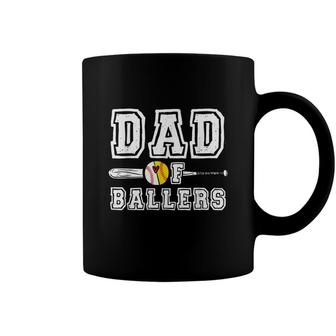 Dad Of Ballers Funny Dad Of Baseball And Softball Player Coffee Mug - Seseable