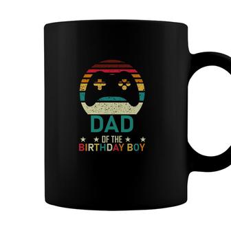Dad Of The Birthday Boy Matching Video Gamer Retro Coffee Mug - Seseable