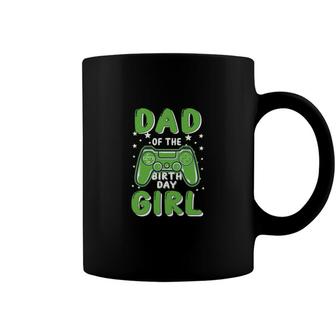 Dad Of The Birthday Girl Matching Video Game Machine Coffee Mug - Seseable