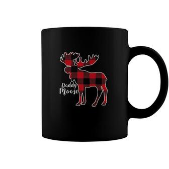 Daddy Moose Red Plaid Buffalo Matching Family Pajama Coffee Mug - Monsterry AU