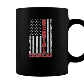 Dental Technician Us American Flag Dentist Tech Dental Lab Coffee Mug - Seseable