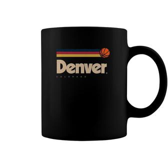 Denver Basketball B Ball City Colorado Retro Denver Coffee Mug | Mazezy