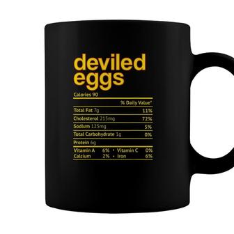 Deviled Eggs Nutrition Facts Funny Thanksgiving Christmas Coffee Mug - Seseable