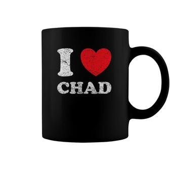 Distressed Grunge Worn Out Style I Love Chad Coffee Mug | Mazezy