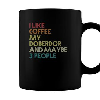 Doberdor Dog Owner Coffee Lovers Quote Gift Vintage Retro Coffee Mug - Seseable