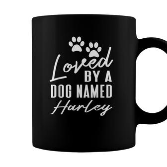 Dog Name Harley Gift Pet Lover Puppy Paw Print Coffee Mug - Seseable