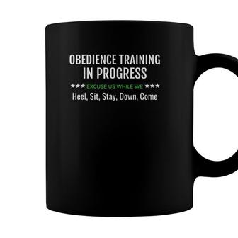 Dog Obedience Training Excuse Us While We Work Coffee Mug - Seseable