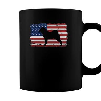 Dogs 365 Akita Dog Us American Flag Coffee Mug - Seseable