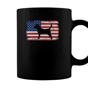 Dogs 365 Vintage Beagle Dog Us American Flag Coffee Mug - Seseable