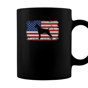 Dogs 365 Vintage Boxer Dog Us American Flag Coffee Mug - Seseable