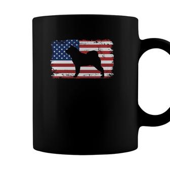 Dogs Akita Dog Us American Flag Coffee Mug - Seseable