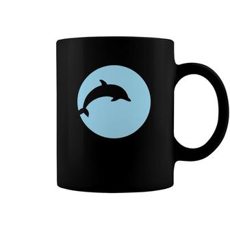 Dolphin Moon Dolphin Lover Animal Coffee Mug | Mazezy