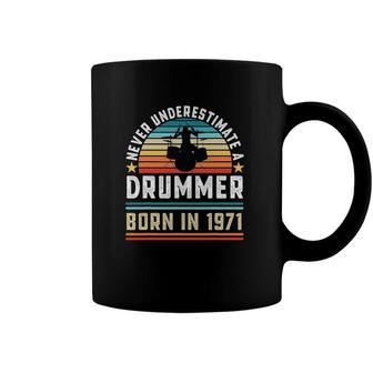 Drummer Born 1971 51St Birthday Drumming Gift Coffee Mug | Mazezy