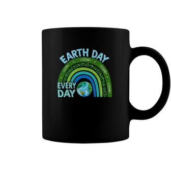 Earth Day Everyday Rainbow Design Earth Day Coffee Mug | Mazezy