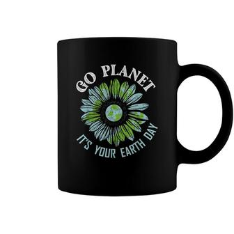 Earth Day Planet Anniversary Earth Day Sunflower Everyday Coffee Mug - Seseable