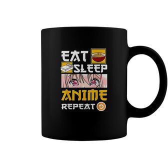Eat Sleep Anime Repeat Anime Girl Otaku Anime Cute Coffee Mug - Monsterry AU