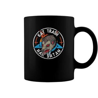 Eat Trash Hail Satan Opossum Pentagram Satanic Garbage Gang Coffee Mug | Mazezy