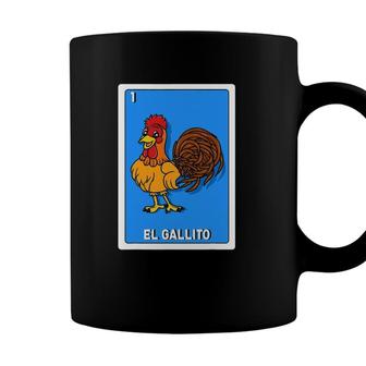 El Gallito Mexican Lottery Bingo Card Coffee Mug - Seseable