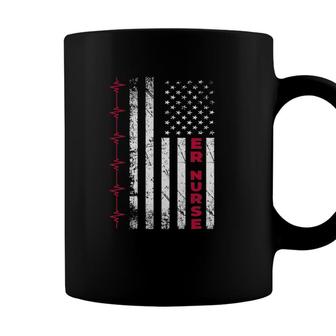 Er Nurse American Flag Proud To Be Emergency Room Nurse Coffee Mug - Seseable