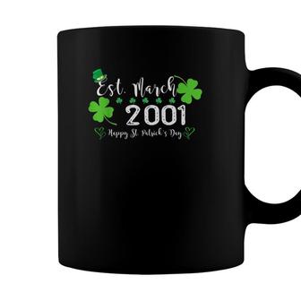 Est March 2001 21 Years Old Birthday Funny St Patricks Day Coffee Mug - Seseable