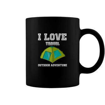 Explore Lover Says I Love Travel Outdoor Adventure Coffee Mug - Seseable