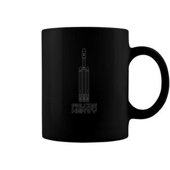 Falcon Heavy Crew Dragon Space Exploration Rocket Blueprint Coffee Mug | Mazezy