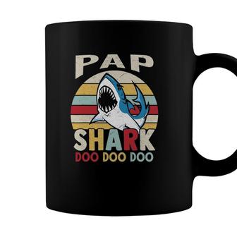 Family 365 Fathers Day Funny Pap Shark Grandpa Gift Men Coffee Mug - Seseable