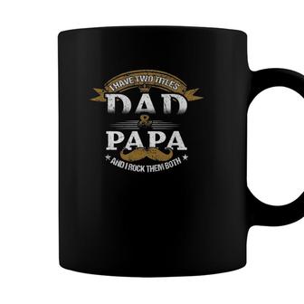 Family Dad & Papa Funny Fathers Day Grandpa Daddy Gift Coffee Mug - Seseable