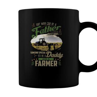 Farmer Dad Any Man Can Be A Father Farming Dad Fathers Day Coffee Mug - Seseable