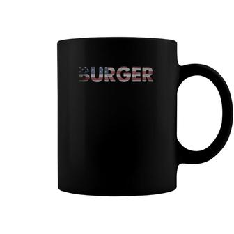 Fast Food Usa Burger Flag American Flag Coffee Mug | Mazezy DE