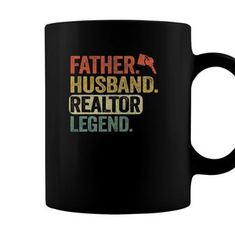 Father Husband Realtor Legend Men Vintage Real Estate Agent Coffee Mug - Seseable