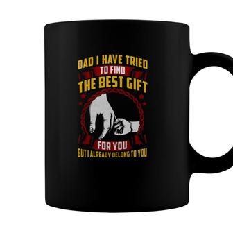 Fathers Day A Proud Daughter Son Wife Tee For Dad Cute Hand Coffee Mug - Seseable