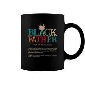Fathers Day Black Father Noun Definition African American Coffee Mug - Seseable