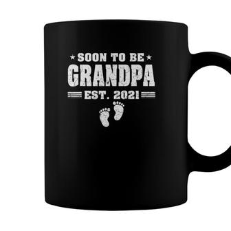 Fathers Day Mens Soon To Be Grandpa Est 2021 Ver2 Coffee Mug - Seseable