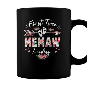 First Time Memaw Est 2022 Promoted To New Grandma Floral Coffee Mug | Seseable UK