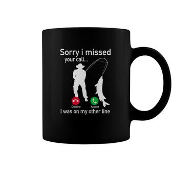 Fishing Phone Call With Fishing Line - Funny Fish Fisherman Coffee Mug | Mazezy