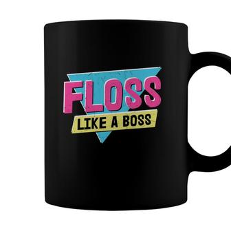 Floss Like A Boss Theme 80S 90S Party Vintage Style Coffee Mug - Seseable