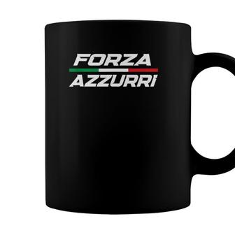 Forza Azzurri Italy Soccer Italia Flag Italian Football Coffee Mug - Seseable