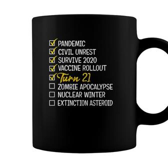 Funny 21St Birthday Gift 21 Years Old Quarantine 2021 Ver2 Coffee Mug - Seseable