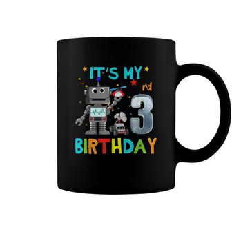 Funny 3Rd Birthday Robot Birthday 3 Year Old Coffee Mug - Seseable