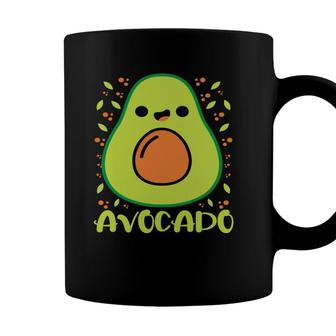 Funny Avocado Happy Avocado Green Color Coffee Mug - Seseable